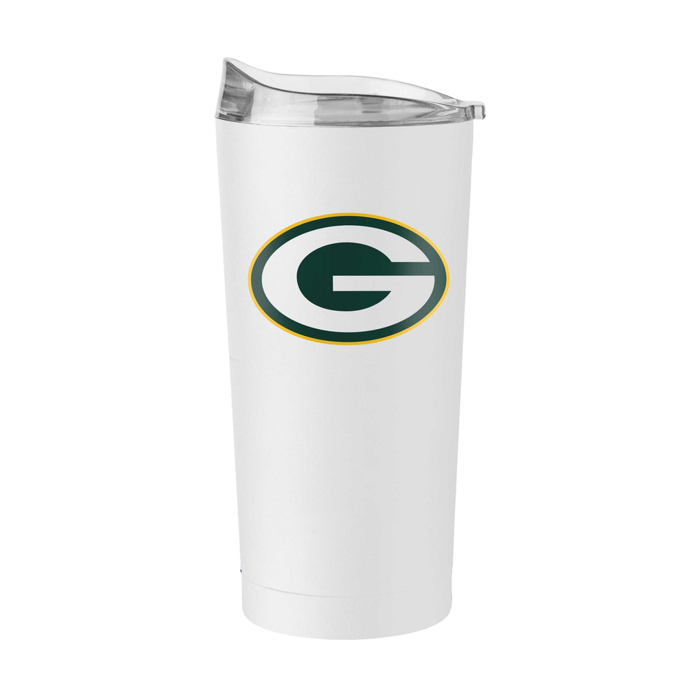 Green Bay Packers 20oz Swagger White Powder Coat Tumbler - Logo Brands - Flyclothing LLC