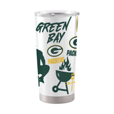 Green Bay Packers 20oz Native Stainless Tumbler - Logo Brands - Flyclothing LLC