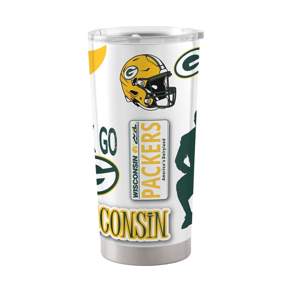 Green Bay Packers 20oz Native Stainless Tumbler - Logo Brands - Flyclothing LLC