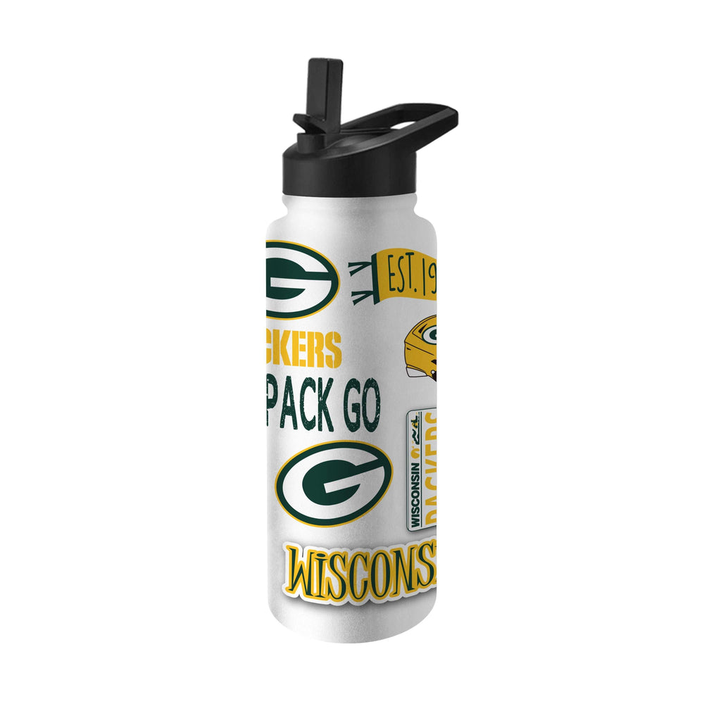 Green Bay Packers 34oz Native Quencher Bottle - Logo Brands - Flyclothing LLC