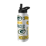 Green Bay Packers 34oz Native Quencher Bottle - Logo Brands - Flyclothing LLC