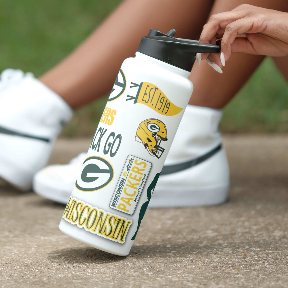 Green Bay Packers 34oz Native Quencher Bottle - Logo Brands - Flyclothing LLC