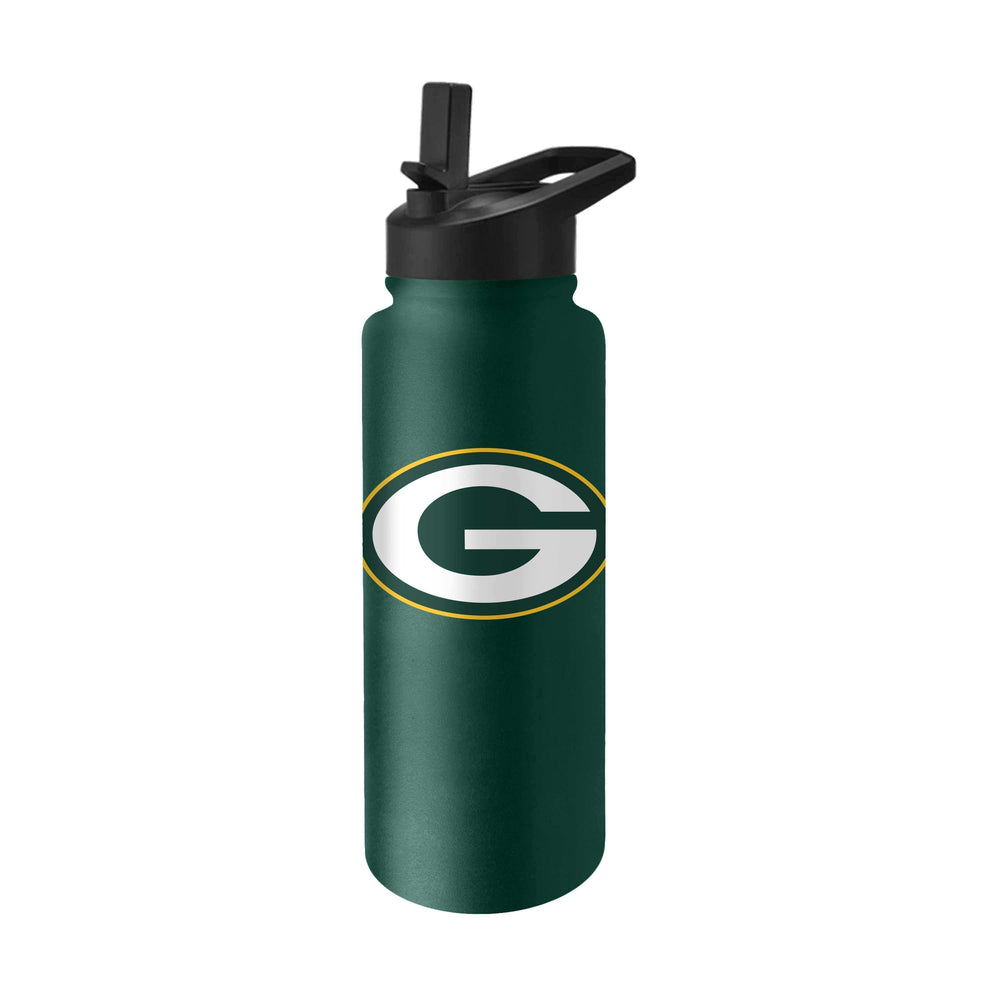 Green Bay Packers Quencher Logo Flip Top Water Bottle - Logo Brands - Flyclothing LLC