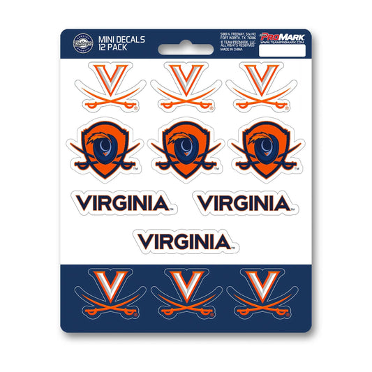 Virginia Cavaliers 12 Count Mini Decal Sticker Pack