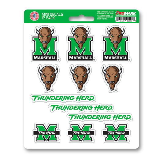 Marshall Thundering Herd 12 Count Mini Decal Sticker Pack - Marshall