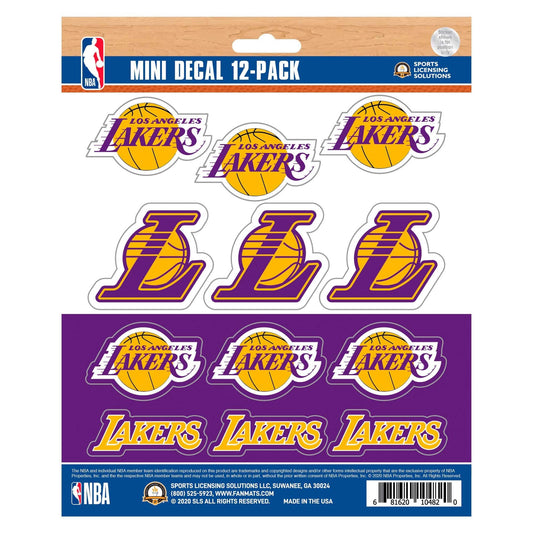 Los Angeles Lakers 12 Count Mini Decal Sticker Pack - Los Angeles Lakers