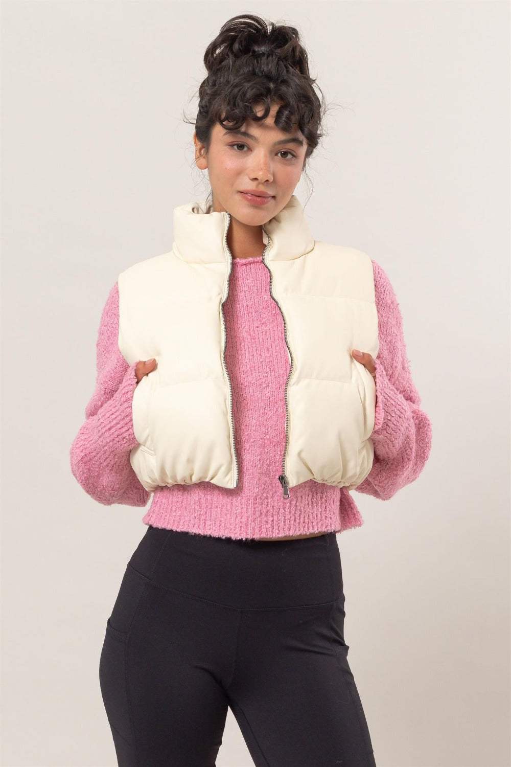 HYFVE Pocketed Solid Vest Coat - Trendsi - Flyclothing LLC