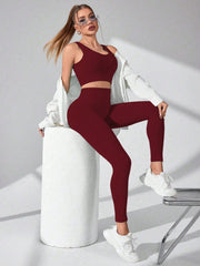 Scoop Neck Wide Strap Top and Pants Active Set - Trendsi