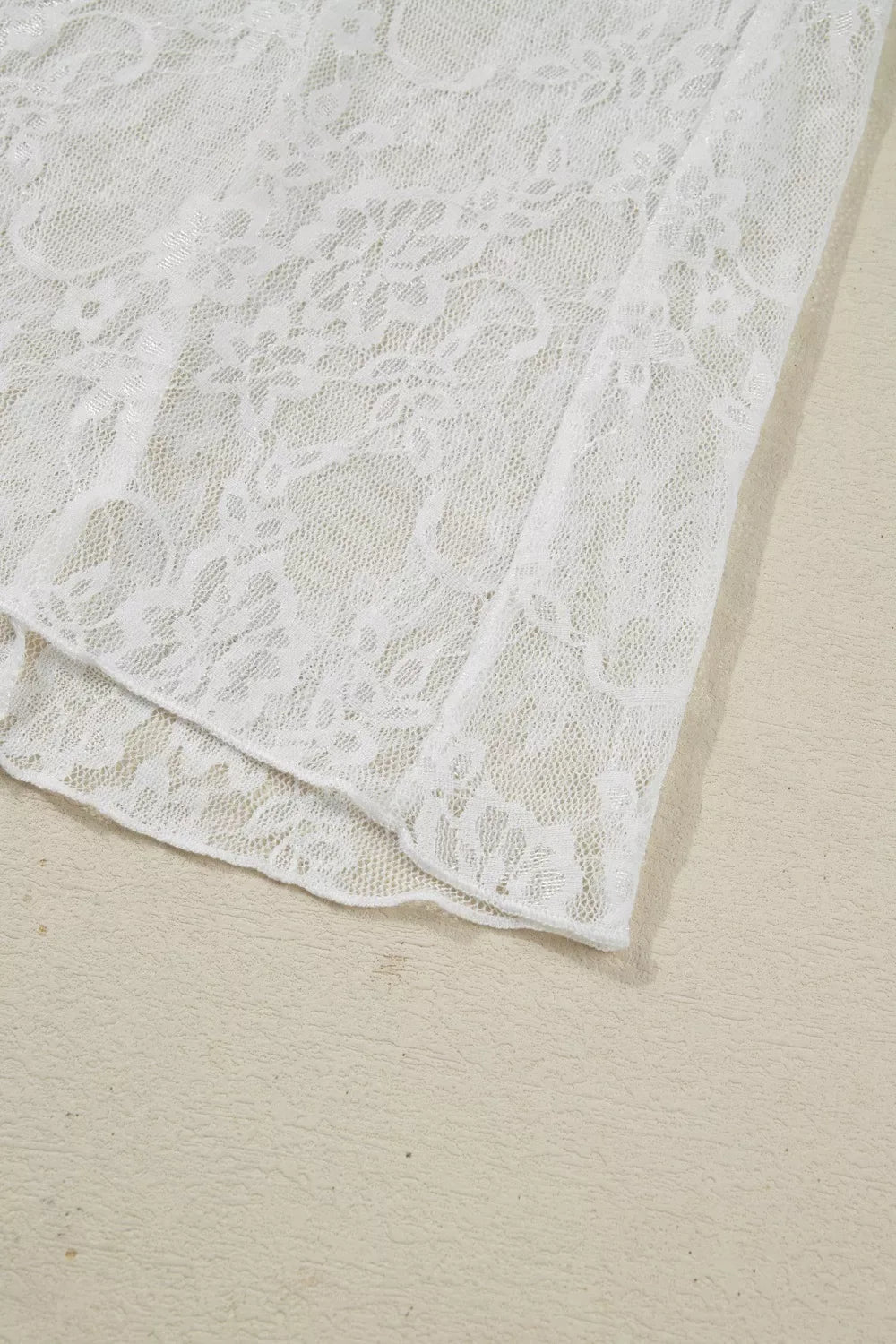 Sheer Floral Lace Flowy Maxi Skirt - Trendsi - Flyclothing LLC