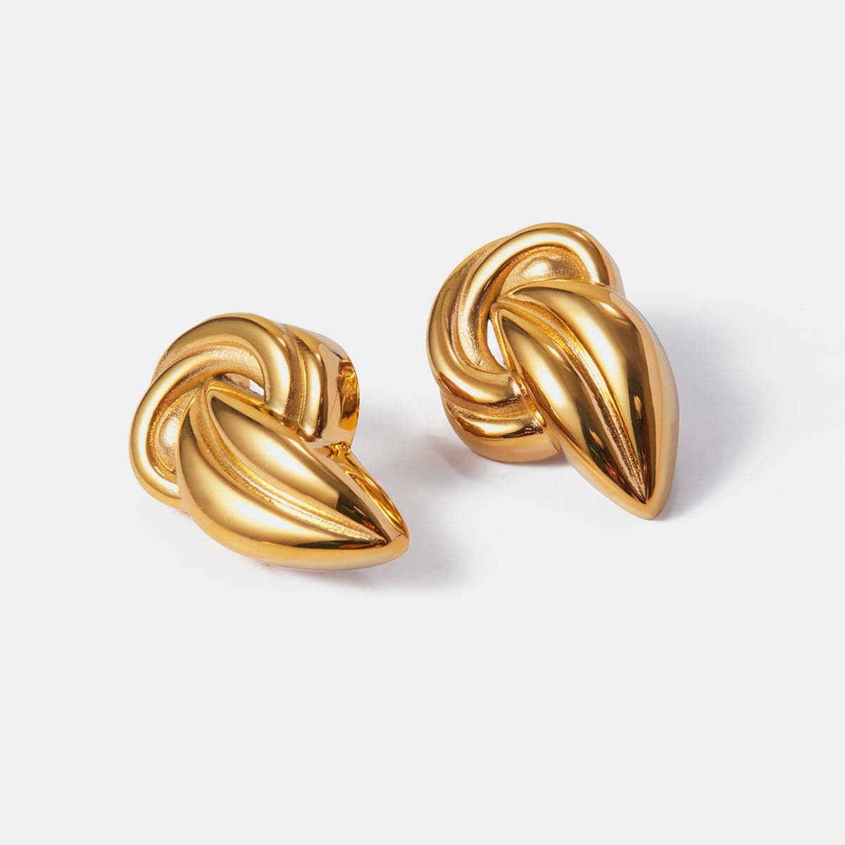 18K Gold-Plated Stud Earrings - Trendsi