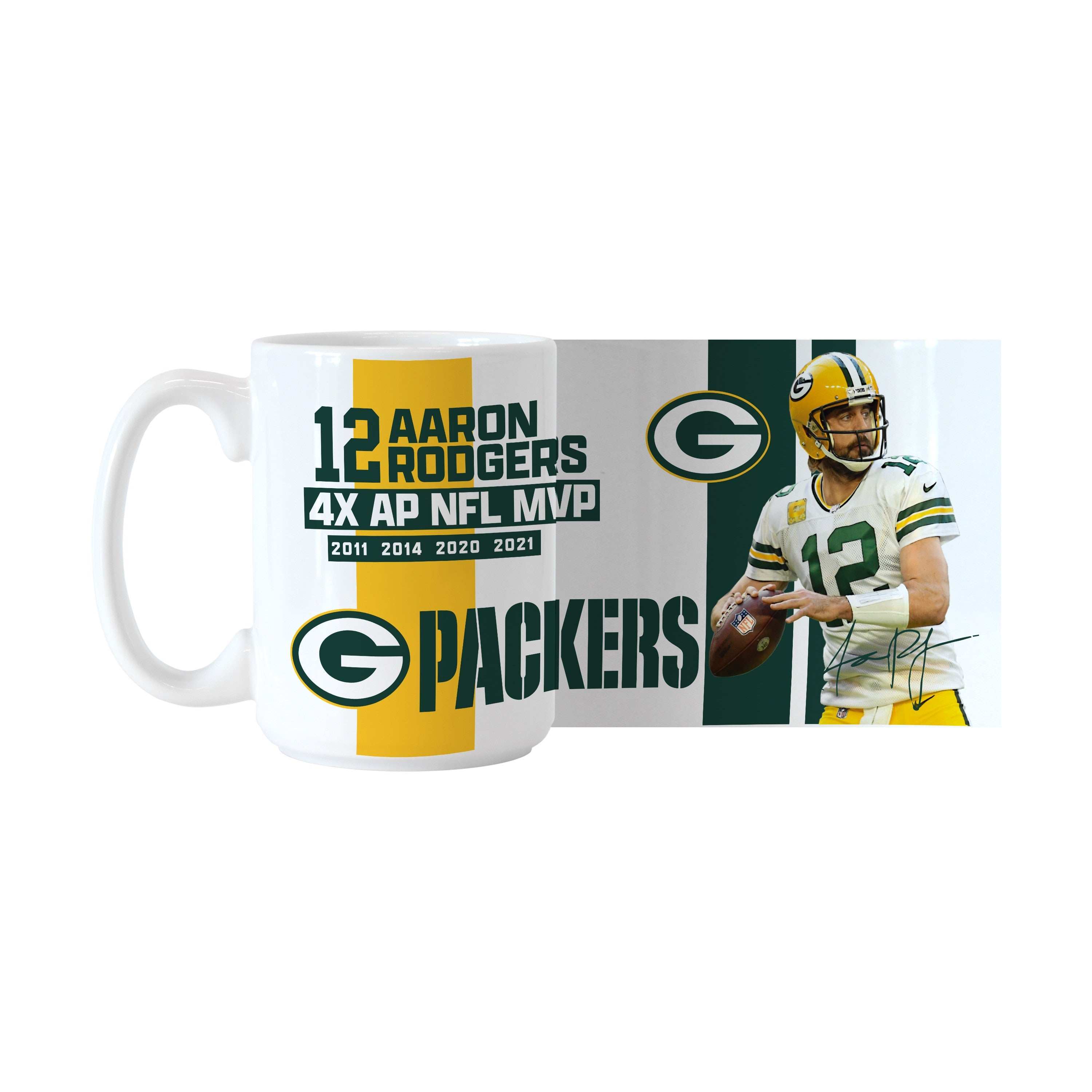 Aaron Rodgers 15oz 2022 MVP Sublimated Mug - Logo Brands - Flyclothing LLC