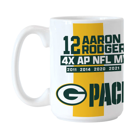 Aaron Rodgers 15oz 2022 MVP Sublimated Mug - Logo Brands - Flyclothing LLC