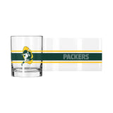 Green Bay Packers Throwback 14oz Stripe Rocks Glass - Logo Brands - Flyclothing LLC