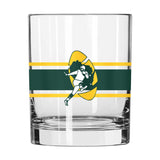 Green Bay Packers Throwback 14oz Stripe Rocks Glass - Logo Brands - Flyclothing LLC