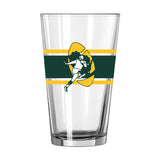 Green Bay Packers Throwback 16oz Stripe Pint Glass - Logo Brands - Flyclothing LLC