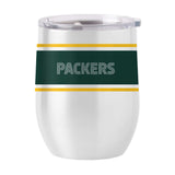 Green Bay Packers Throwback 16oz Stripe Stainless Curved Beverage - Logo Brands - Flyclothing LLC