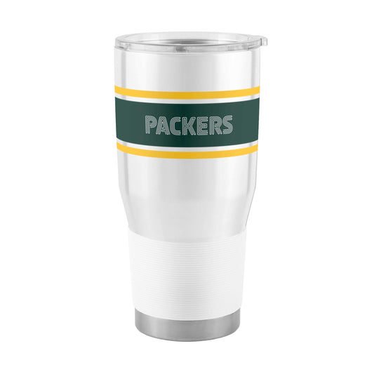 Green Bay Packers Throwback 30oz Stripe Stainless Steel Tumbler - Logo Brands - Flyclothing LLC