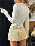 Johnny Collar Long Sleeve T-Shirt - Trendsi - Flyclothing LLC