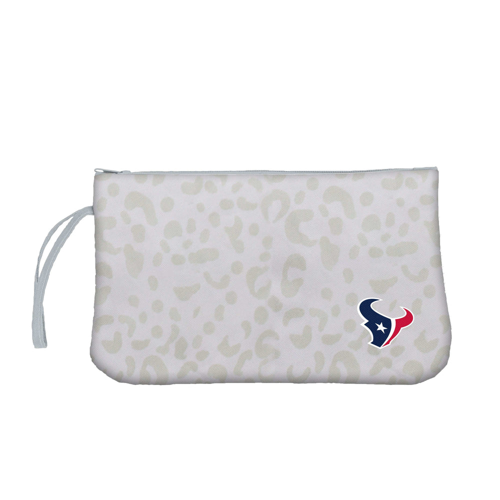 Houston Texans Leopard Print Wristlet - Logo Brands - Flyclothing LLC