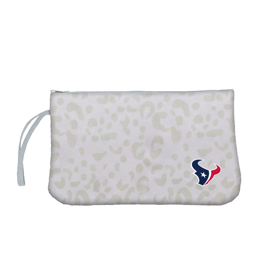 Houston Texans Leopard Print Wristlet - Logo Brands - Flyclothing LLC