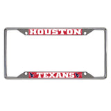 NFL - Houston Texans Chrome License Plate Frame - Logo Brands - Flyclothing LLC
