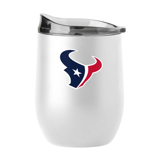 Houston Texans 16oz Swagger White Powder Coat Curved Beverage - Logo Brands - Flyclothing LLC