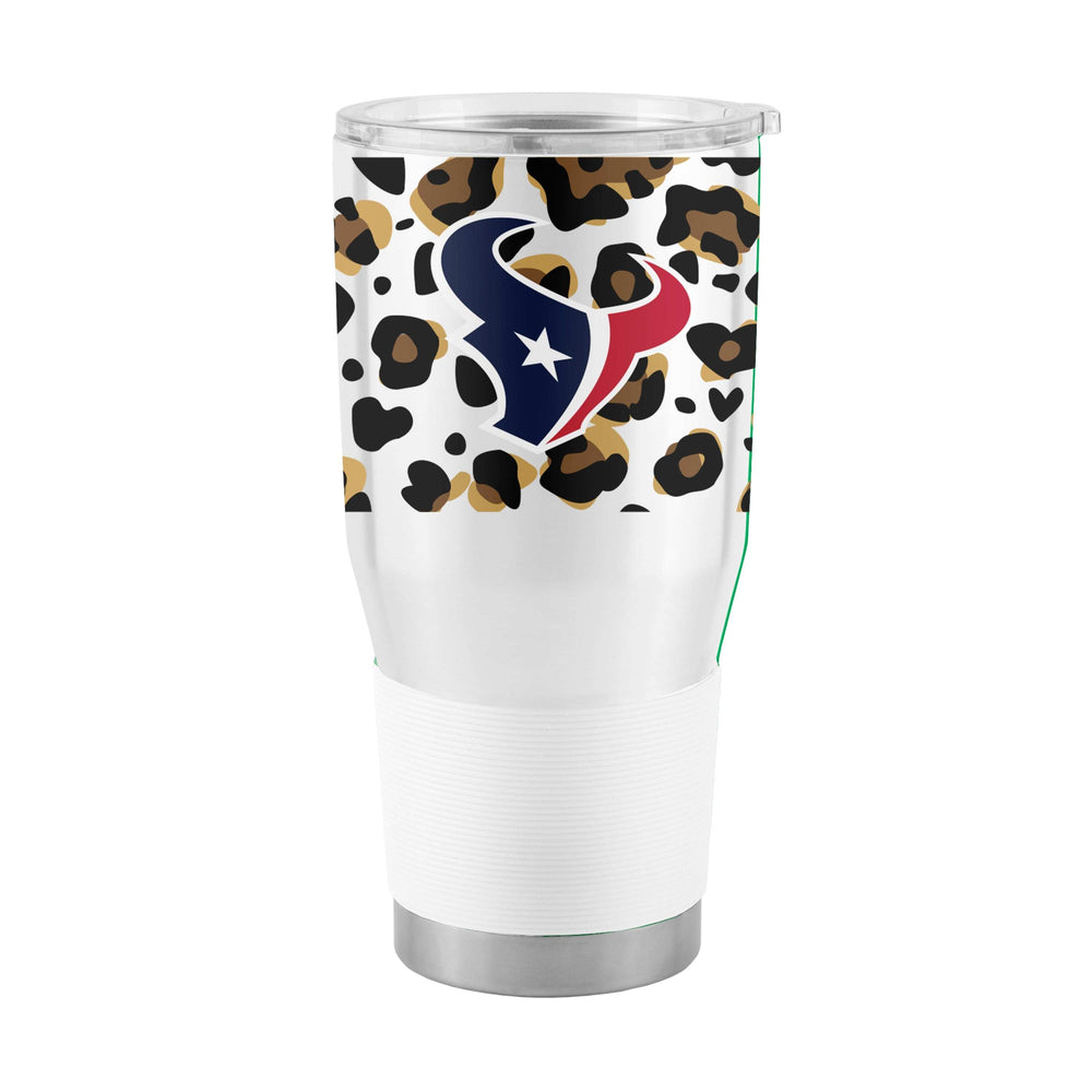 Houston Texans 30oz Leopard Stainless Tumbler - Logo Brands - Flyclothing LLC