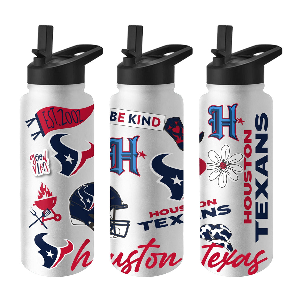 Houston Texans 34oz Native Quencher Bottle - Logo Brands - Flyclothing LLC