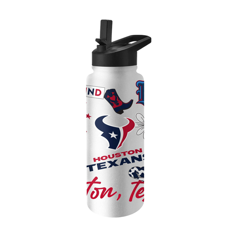 Houston Texans 34oz Native Quencher Bottle - Logo Brands - Flyclothing LLC