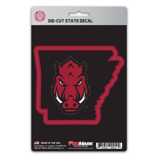 Arkansas Razorbacks Team State Shape Decal Sticker - Arkansas