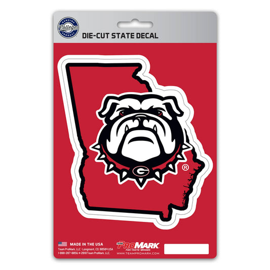 Georgia Bulldogs Team State Shape Decal Sticker - Georgia