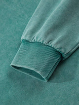Half Zip Kangaroo Pocket Mineral Wash Baggy Hoodie - Trendsi - Flyclothing LLC