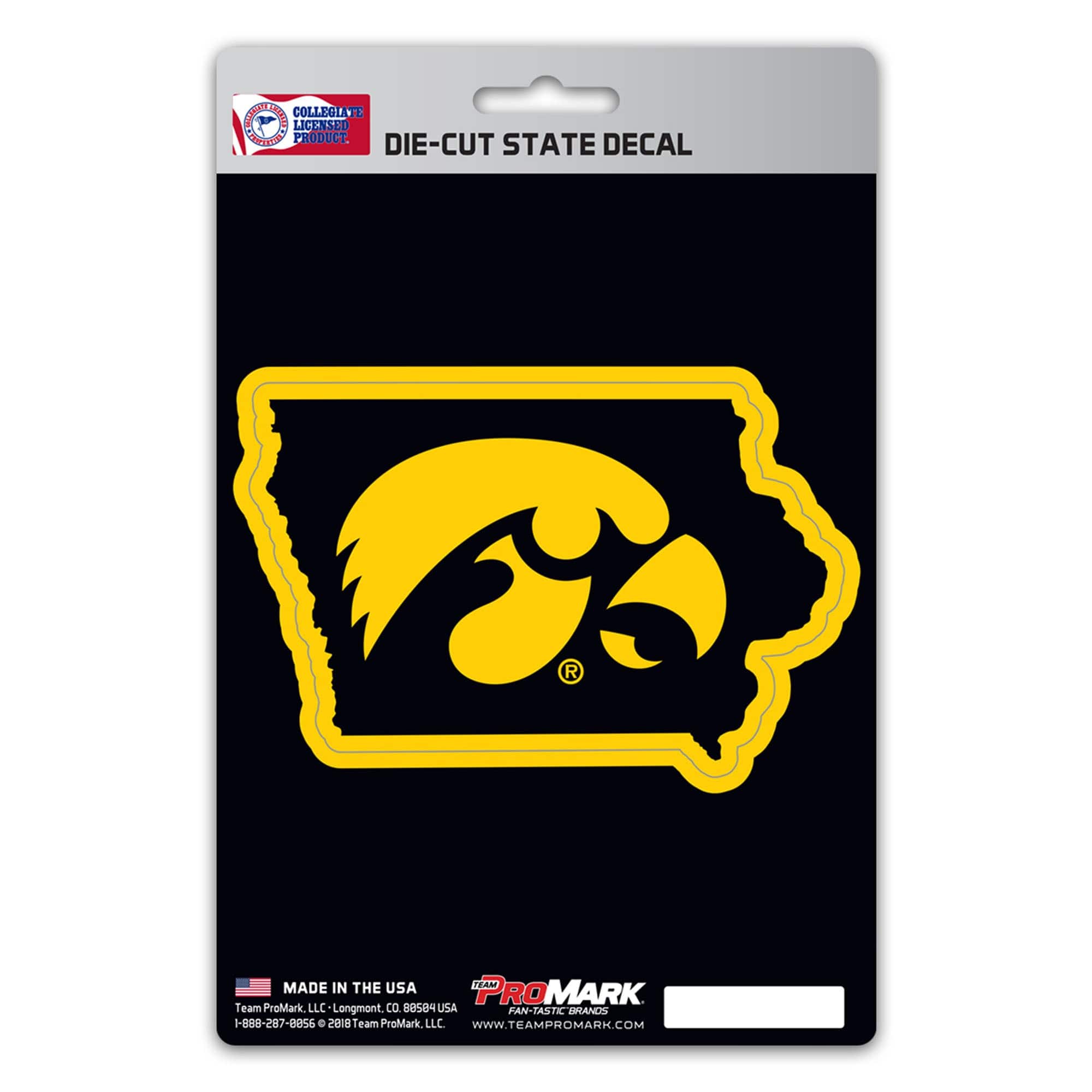Iowa Hawkeyes Team State Shape Decal Sticker - Iowa