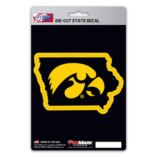 Iowa Hawkeyes Team State Shape Decal Sticker - Iowa
