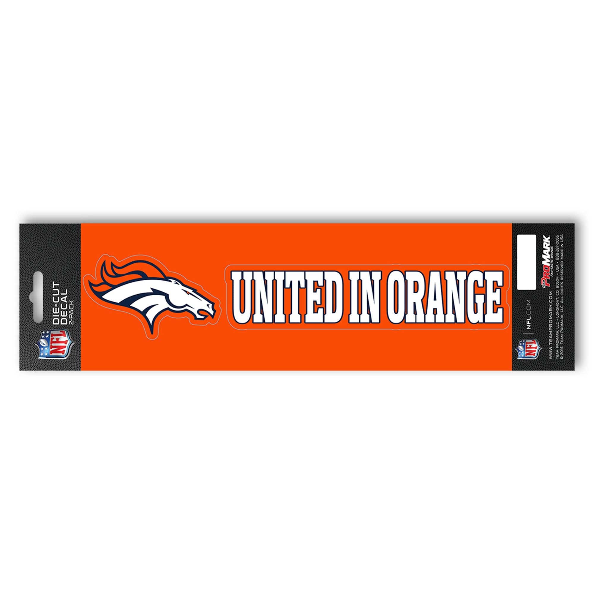 Denver Broncos 2 Piece Team Slogan Decal Sticker Set - Denver Broncos