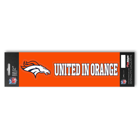 Denver Broncos 2 Piece Team Slogan Decal Sticker Set - Denver Broncos