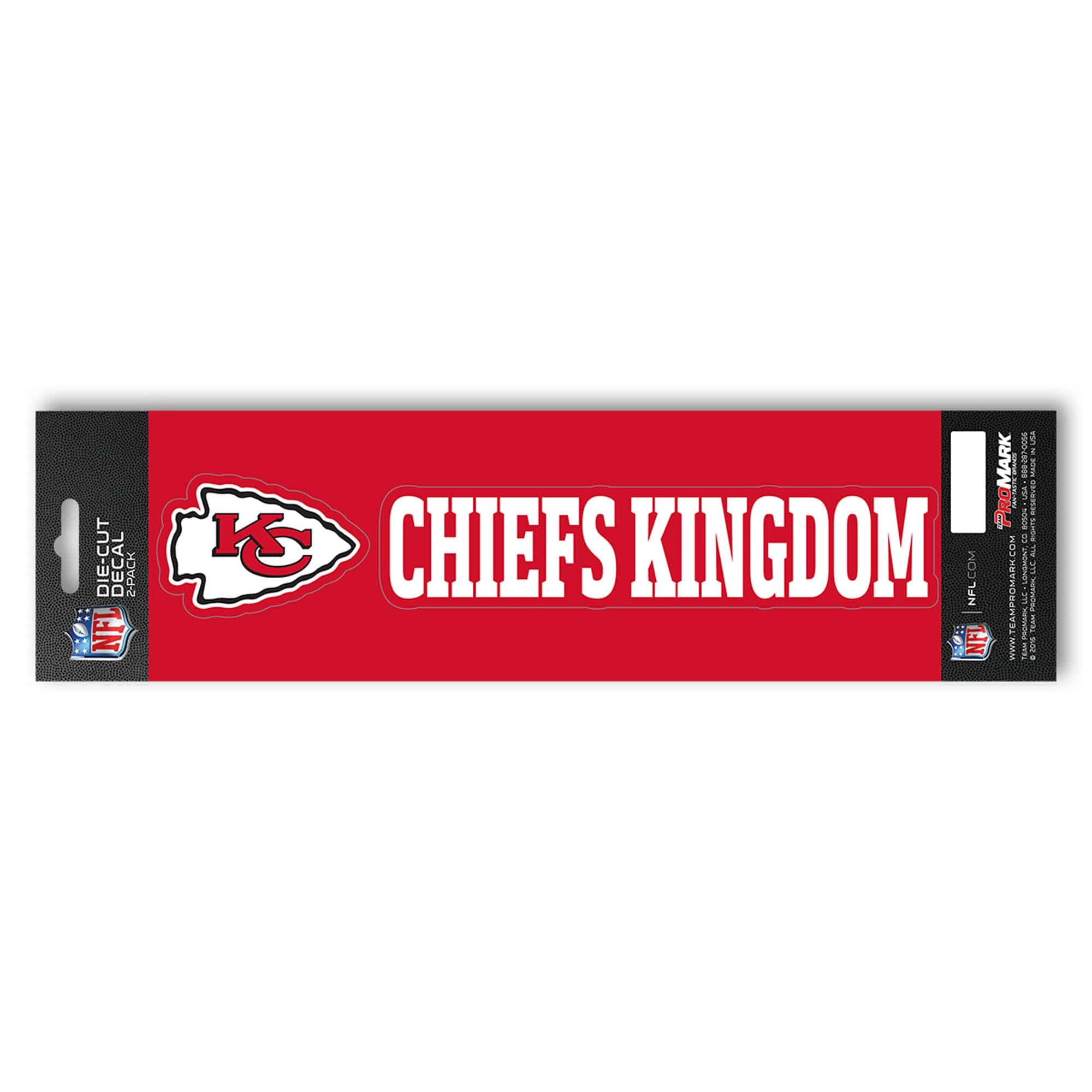 Kansas City Chiefs 2 Piece Team Slogan Decal Sticker Set - Kansas City Chiefs