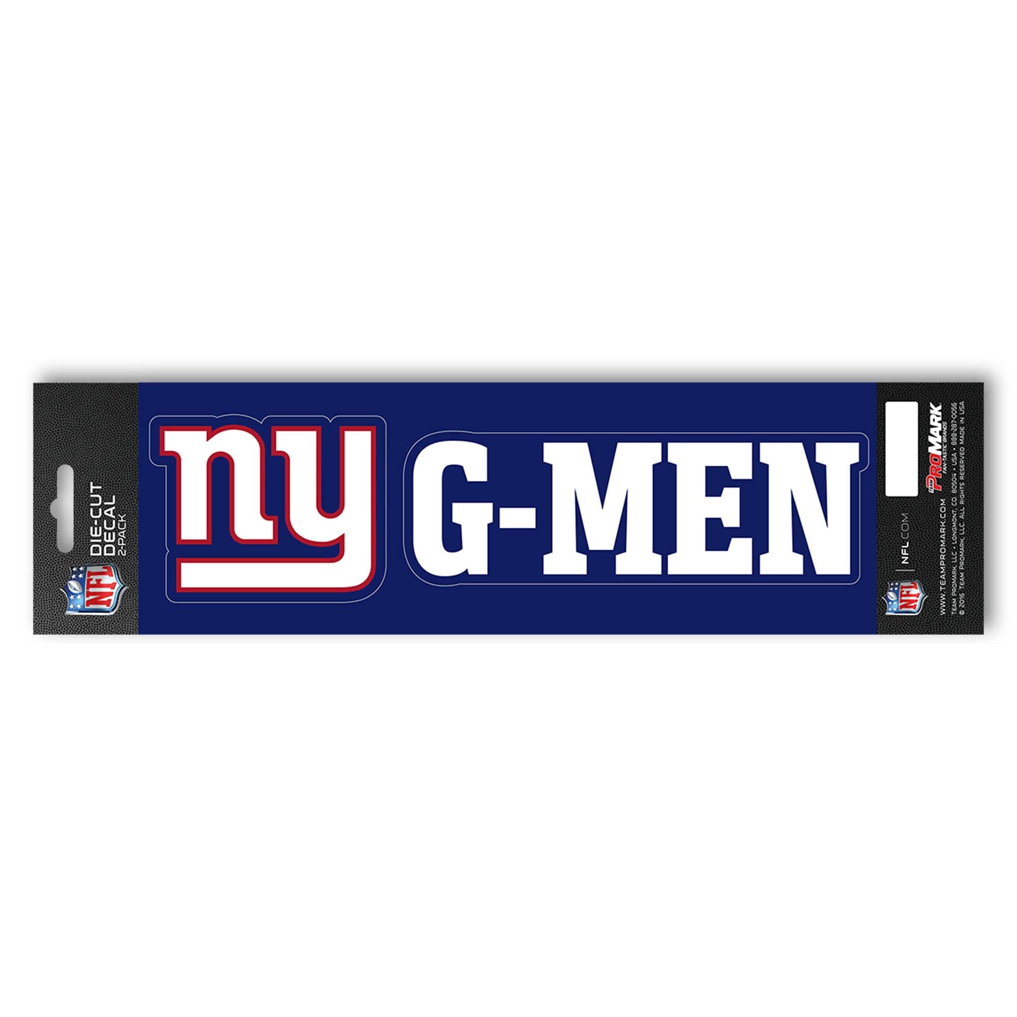 New York Giants 2 Piece Team Slogan Decal Sticker Set - New York Giants
