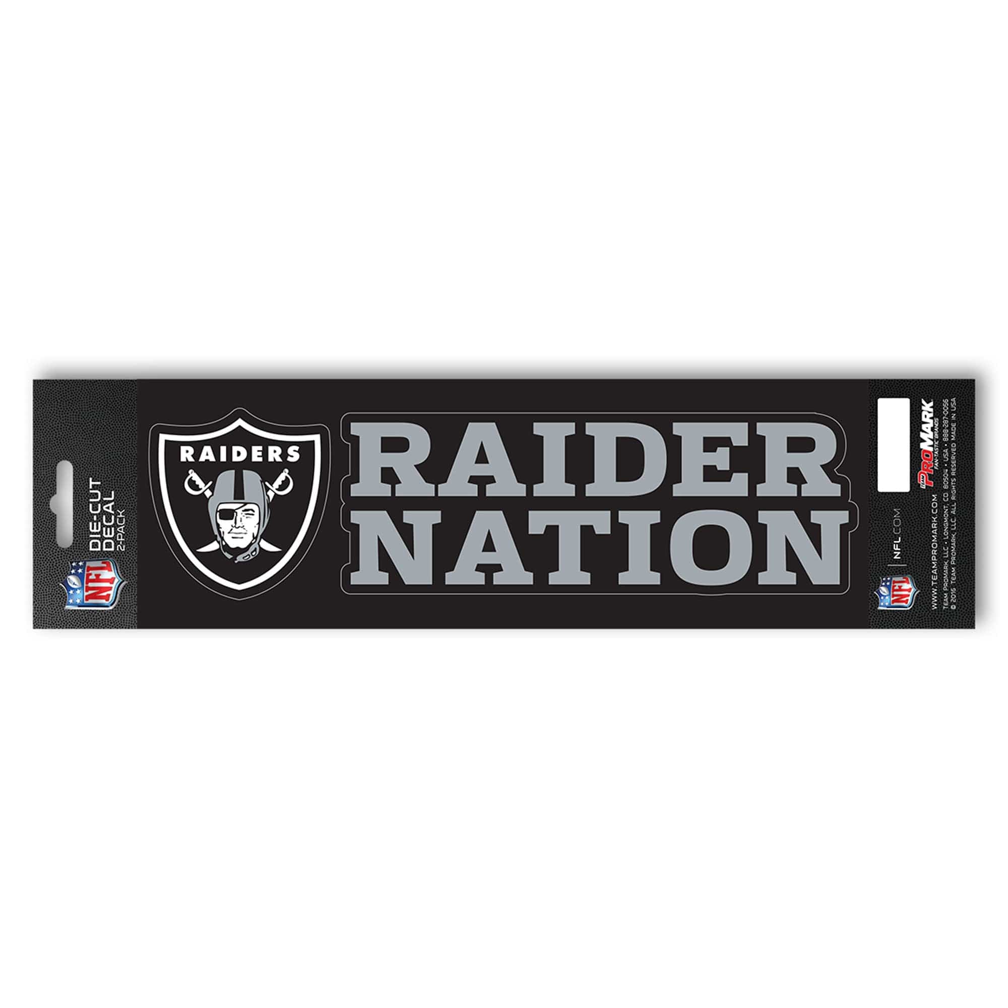 Las Vegas Raiders 2 Piece Team Slogan Decal Sticker Set - Las Vegas Raiders
