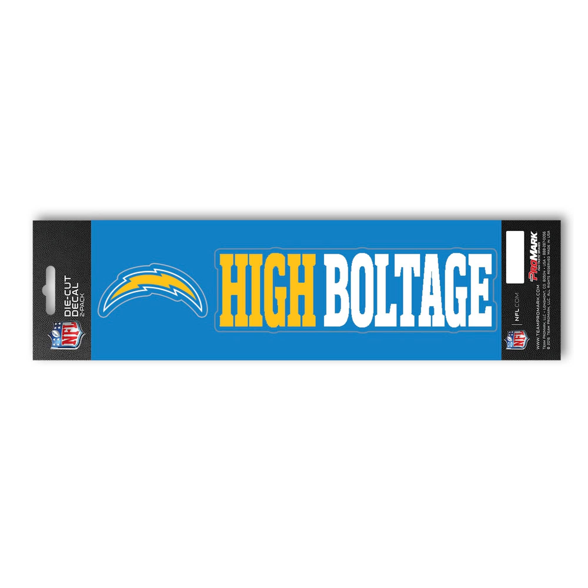 Los Angeles Chargers 2 Piece Team Slogan Decal Sticker Set - Los Angeles Chargers