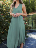 Full Size V-Neck Midi Tank Dress - Trendsi - Flyclothing LLC