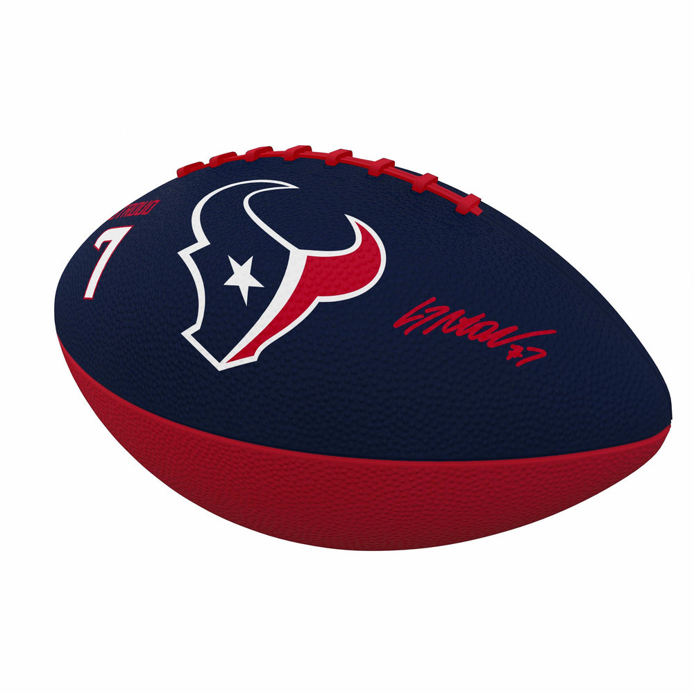 Houston Texans CJ Stroud Players Junior Size Rubber Football - Logo Brands - Flyclothing LLC