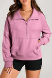 Half Zip Long Sleeve Sweatshirt - Trendsi - Flyclothing LLC