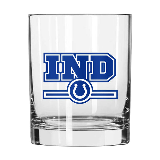 Indianapolis Colts 14oz Letterman Rocks Glass - Logo Brands - Flyclothing LLC