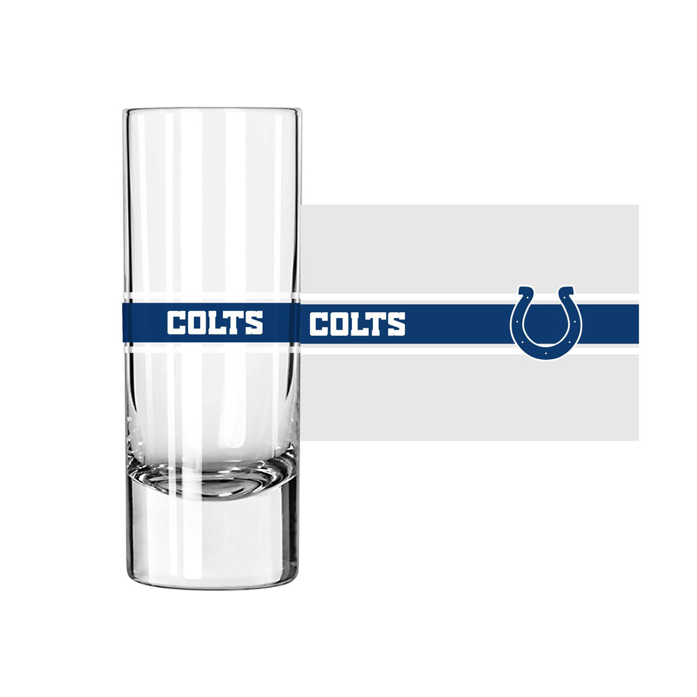 Indianapolis Colts 2.5oz Stripe Shooter Glass - Logo Brands - Flyclothing LLC