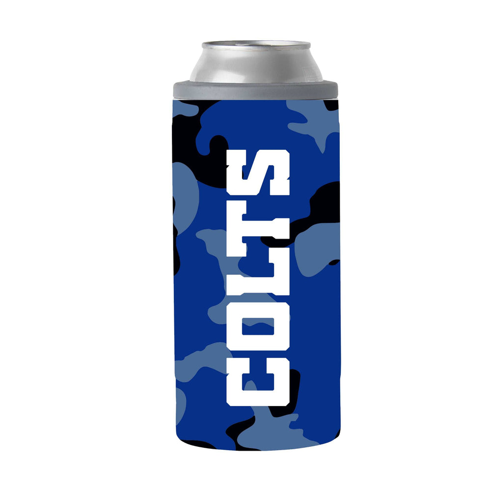 Indianapolis Colts Camo Swagger 12oz Slim Can Coolie - Logo Brands - Flyclothing LLC