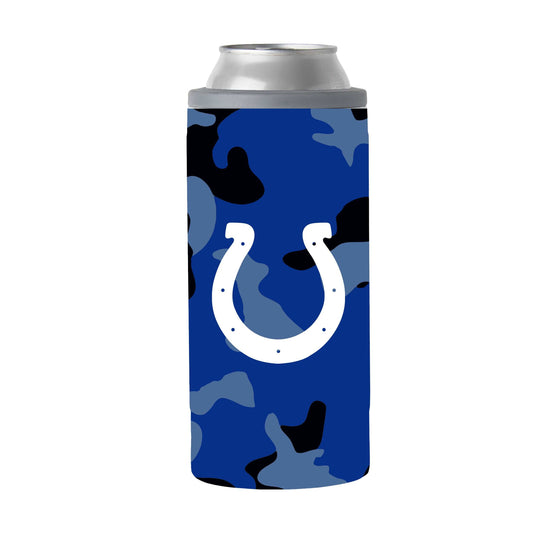 Indianapolis Colts Camo Swagger 12oz Slim Can Coolie - Logo Brands - Flyclothing LLC