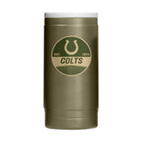 Indianapolis Colts Badge Powder Coat Slim Can Coolie - Logo Brands - Flyclothing LLC