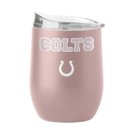 Indianapolis Colts 16oz Stencil Powder Coat Curved Beverage - Logo Brands - Flyclothing LLC