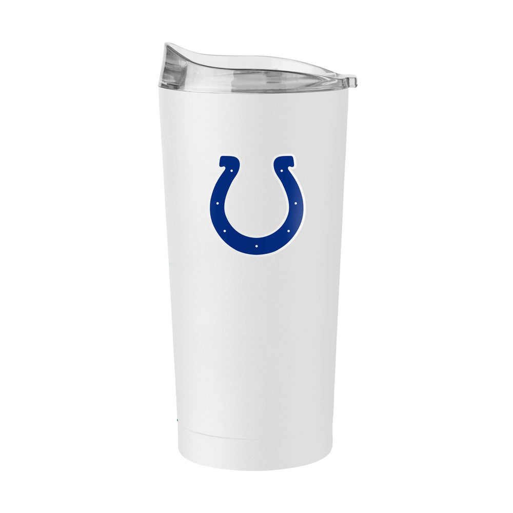 Indianapolis Colts White 20oz Gameday Powder Coat Tumbler - Logo Brands - Flyclothing LLC